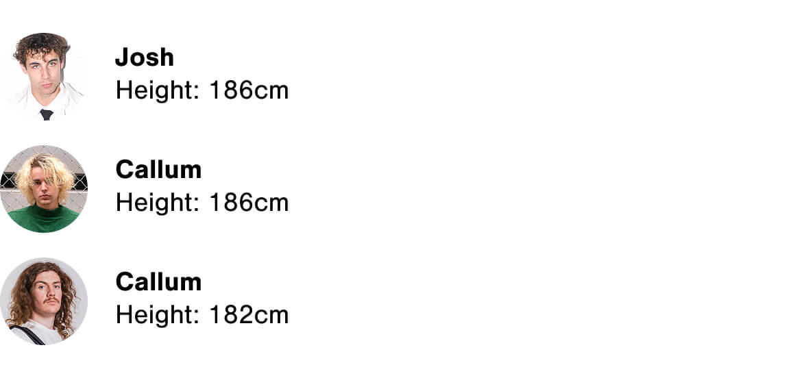 Model height reference