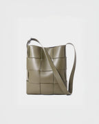Marcello green crossbody genuine  leather bag front view