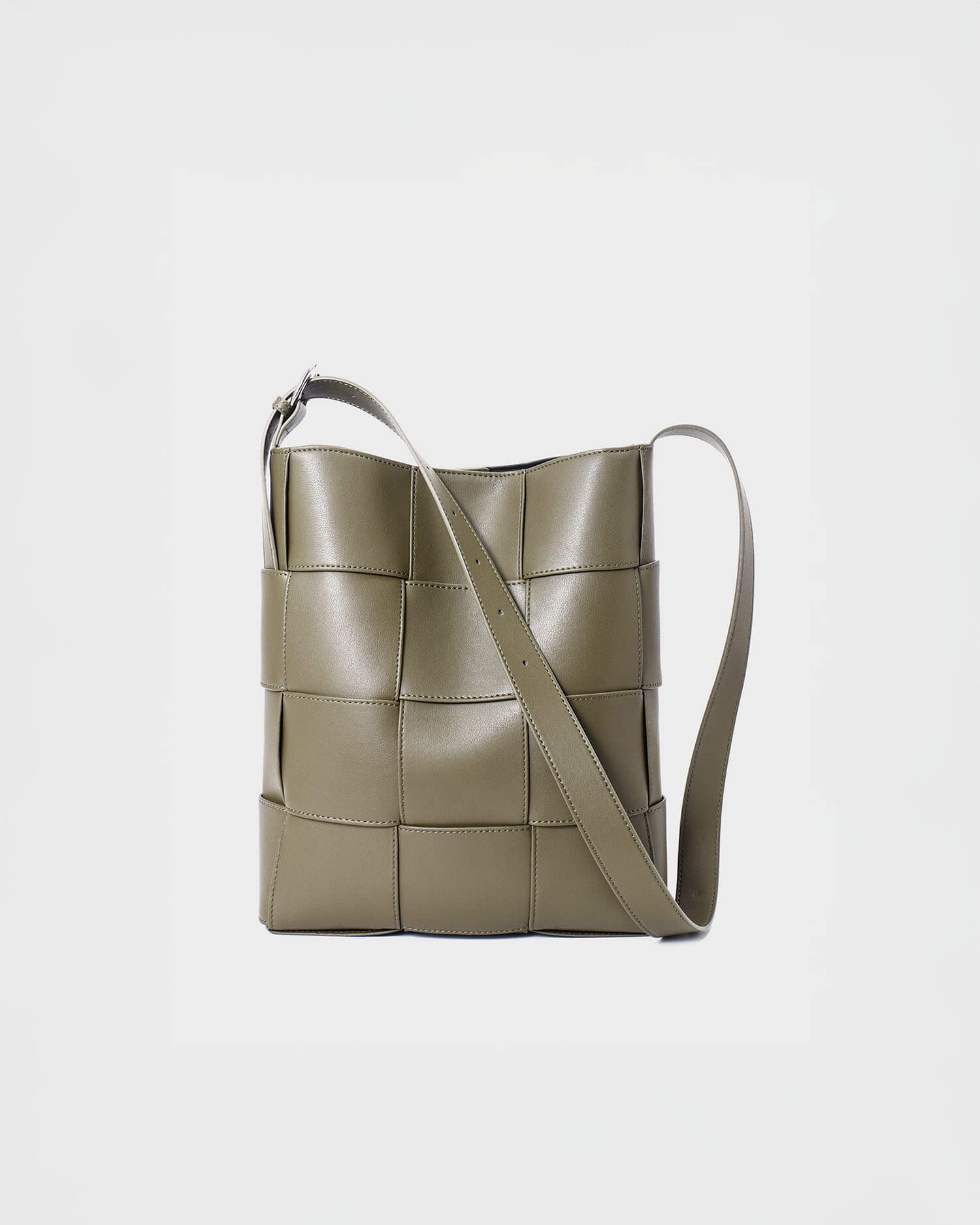 Marcello green crossbody genuine  leather bag front view