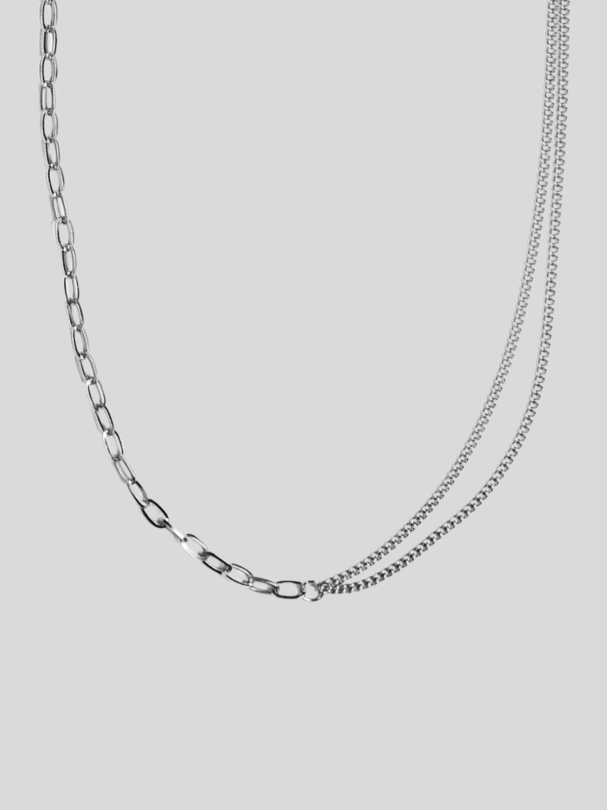 Antonii stainless steel necklace close up