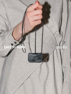Beni necklace leather keytag front view