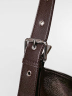 Close up of Luxe Kite Bag strap with silver buckle