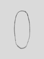 Echo stainless steel necklace on plain background