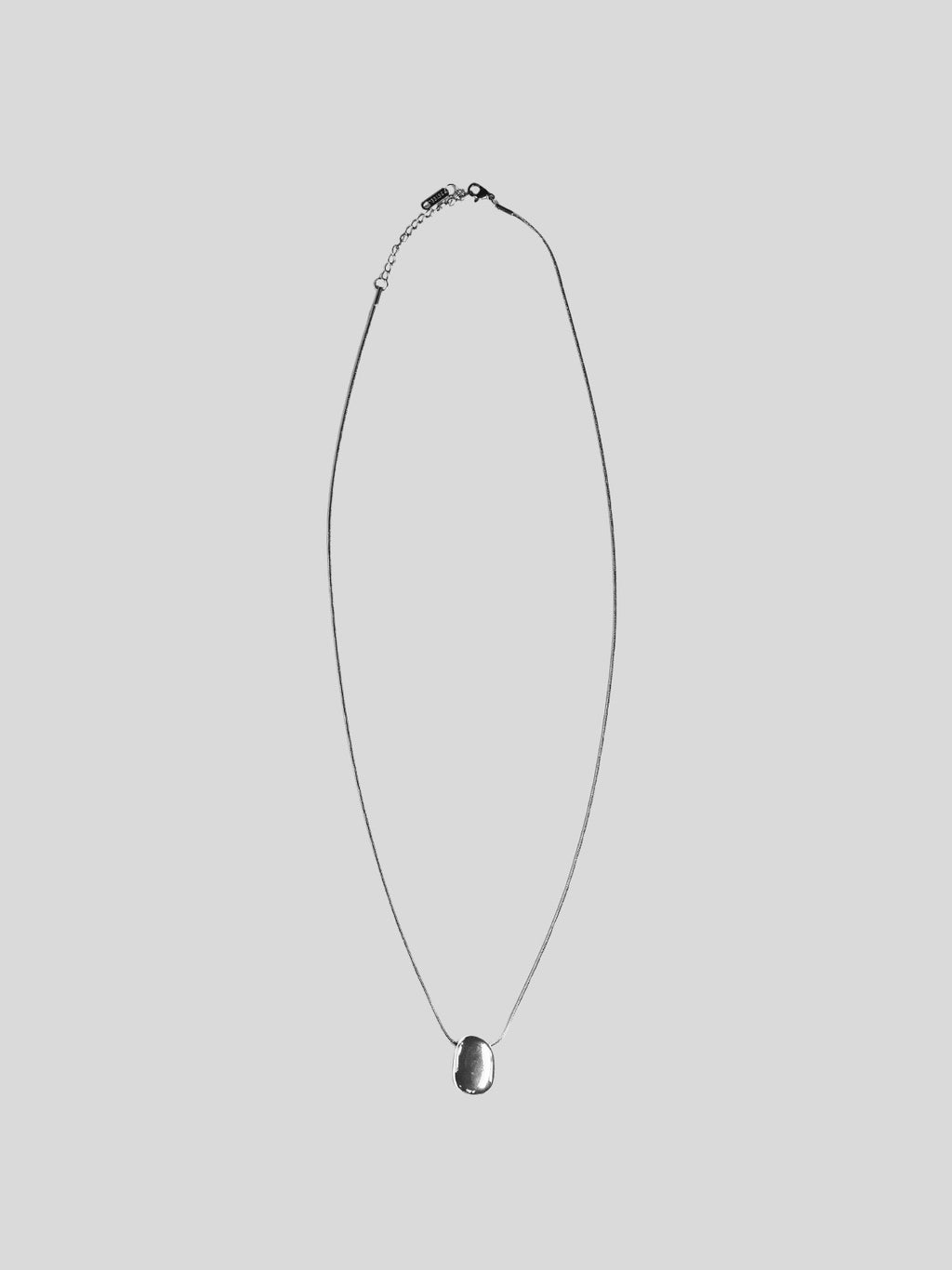 Faye stainless steel necklace on plain background