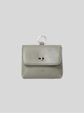 Finlay mini leather bag charm green front view