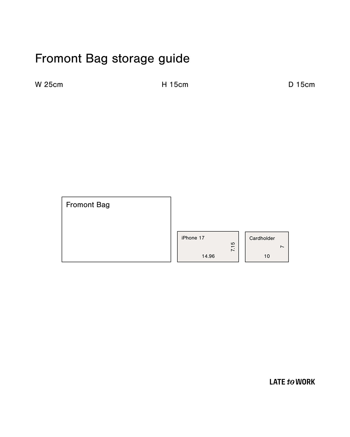 Black Fromont top grain leather crossbody bag storage guide 