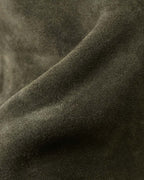 Close up of green suede texture