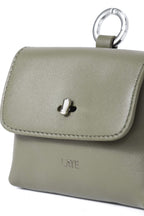 Finlay mini leather bag charm green close up