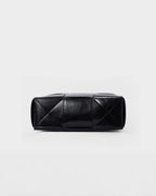 Marcello black crossbody genuine patent leather bag bottom view
