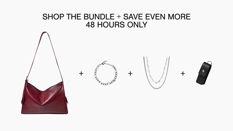 Medium burgundy Kite Bag bundle