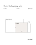 Medium Kite Bag size guide: 40x30x10cm