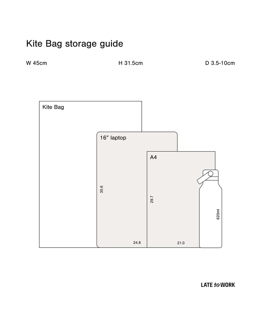 Luxe Kite Bag: Black