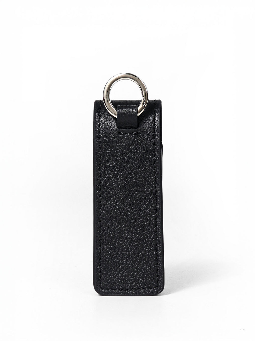 Leather lip balm case back view