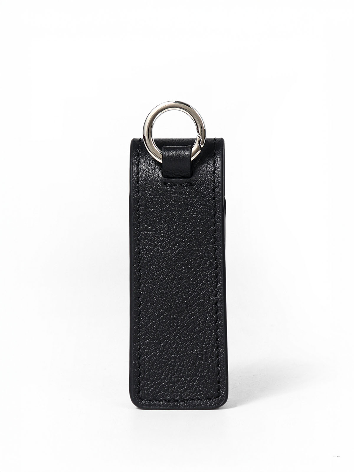 Leather lip balm case back view