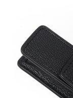 Leather lip balm case close up