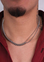 Sterling silver Luis necklace on male model
