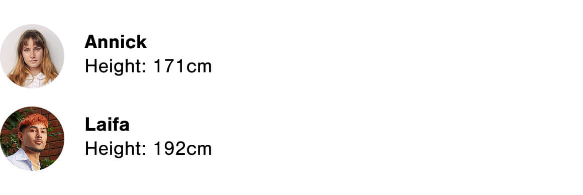 Model height reference