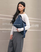 Kite Bag Medium: Navy Nubuck