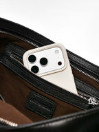 Close up interior pocket with iPhone inside