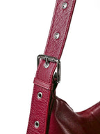 Close up of bag strap buckle