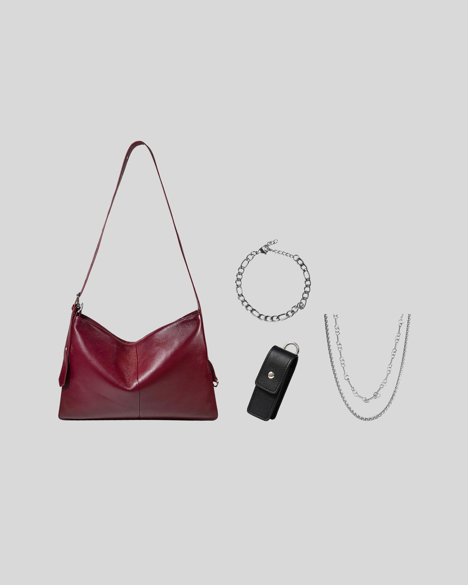 Medium Burgundy Kite Bag Bundle