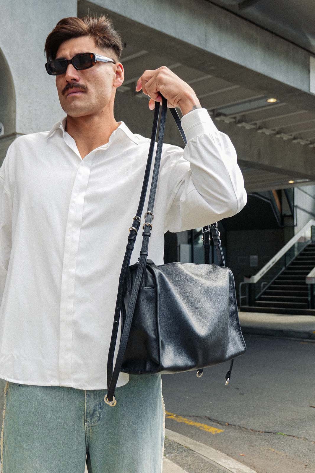 Willow Bag: Black | Dual Strap Crossbody Bag – Late to Work