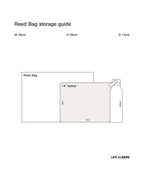 Reed Bag storage guide: W40cm, H28cm, D10cm