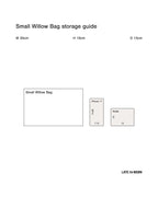 Small Willow Bag size guide: 30x19x10cm