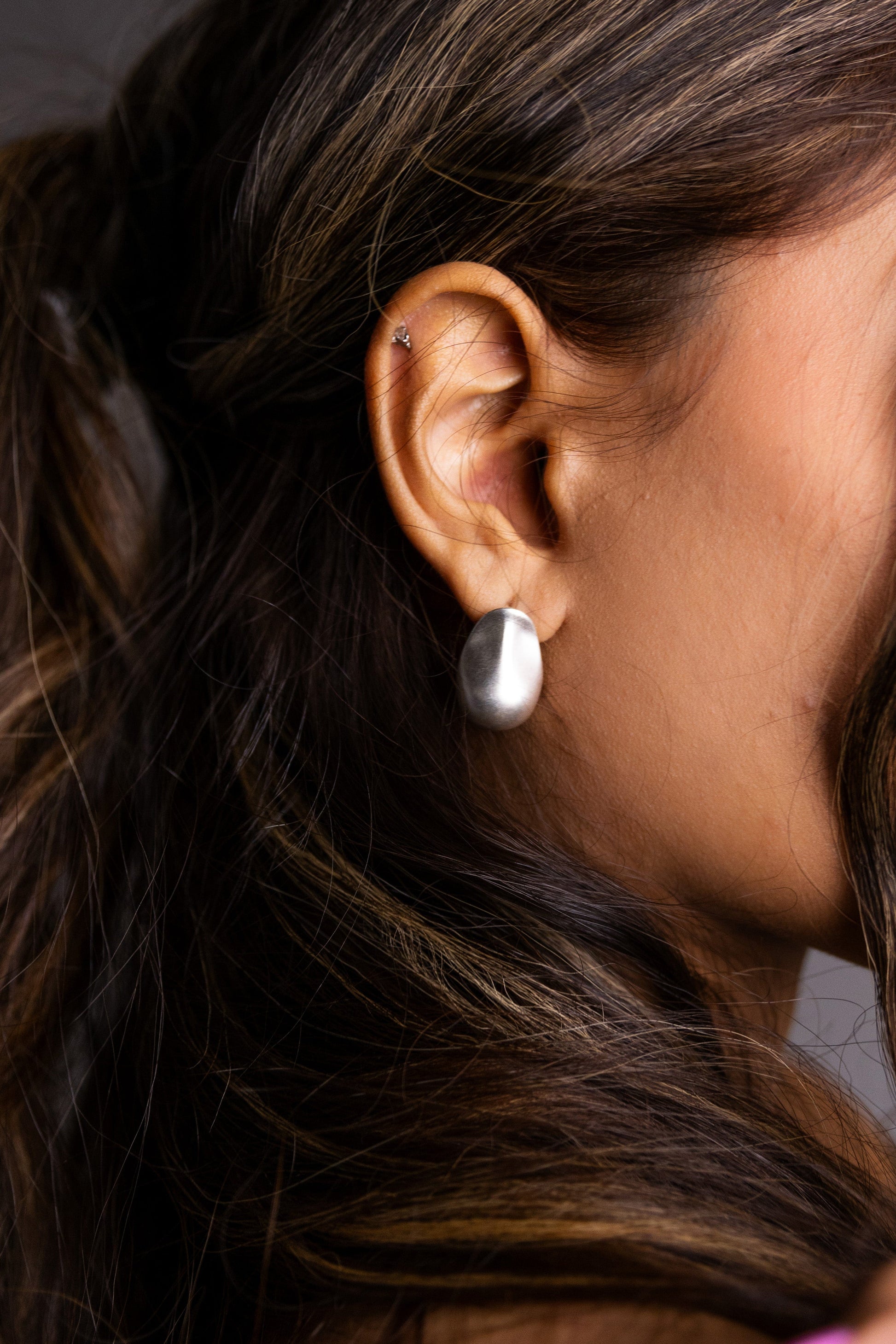 Late to Work Earrings Frosted Tear Earrings