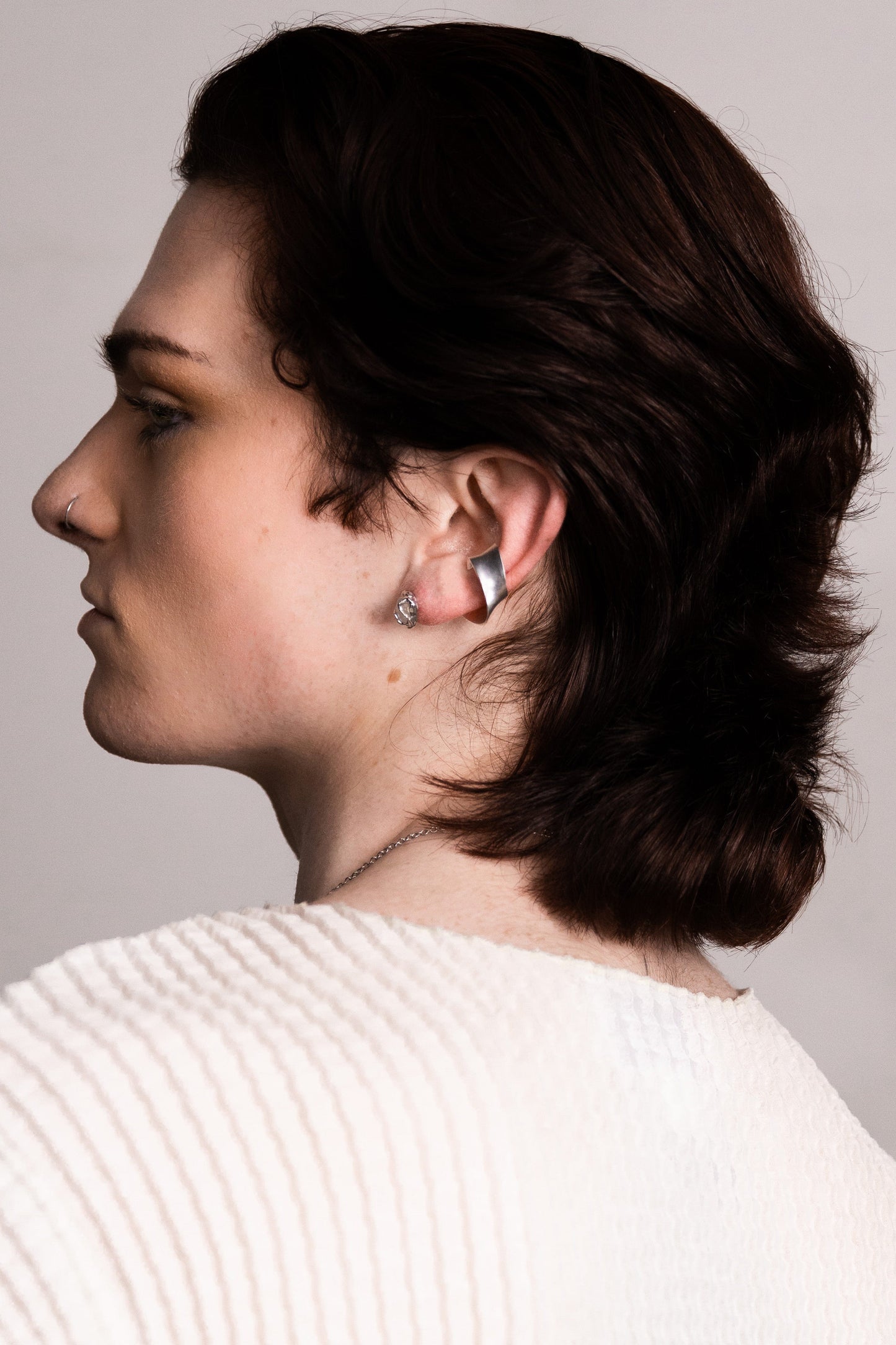 Late to Work Earrings Gravity Wave Ear Cuff