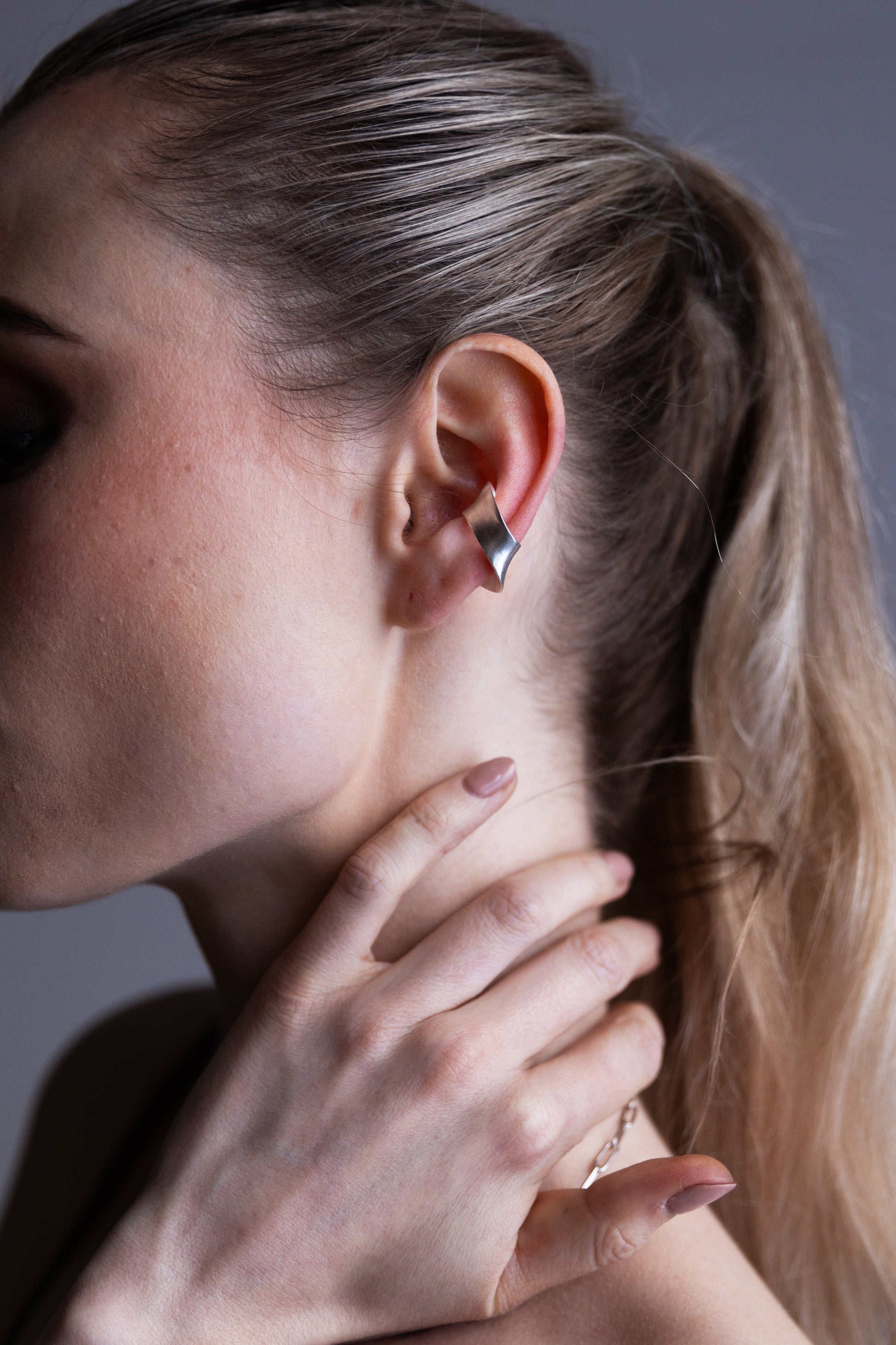 Late to Work Earrings Gravity Wave Ear Cuff