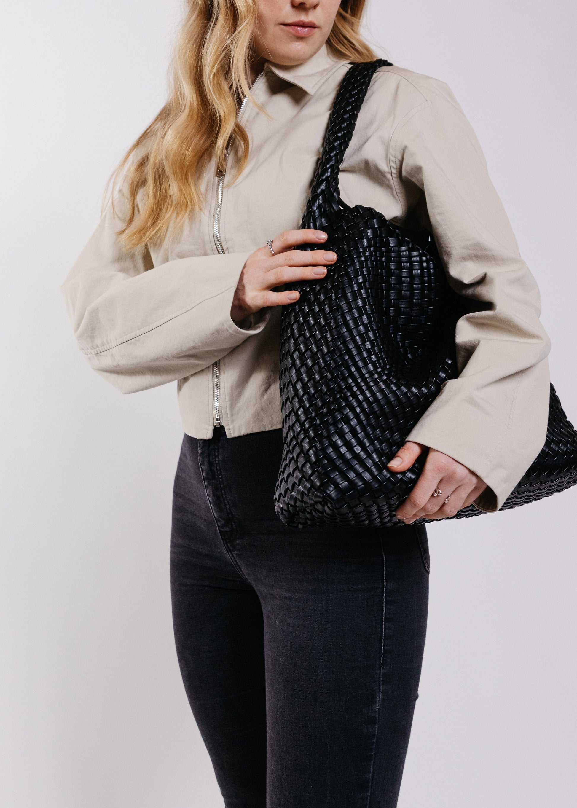 Late to Work Georga Woven Tote