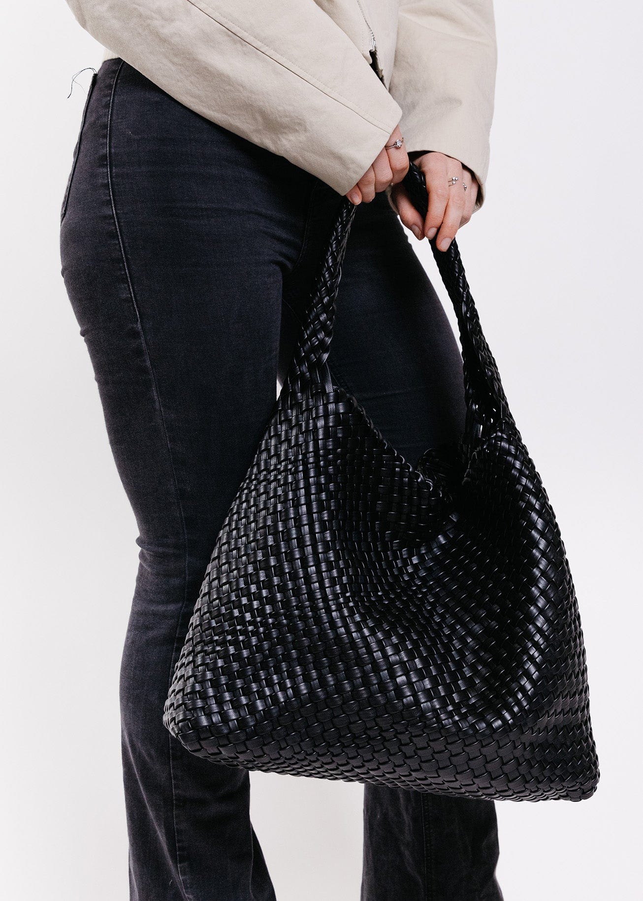 Late to Work Georga Woven Tote