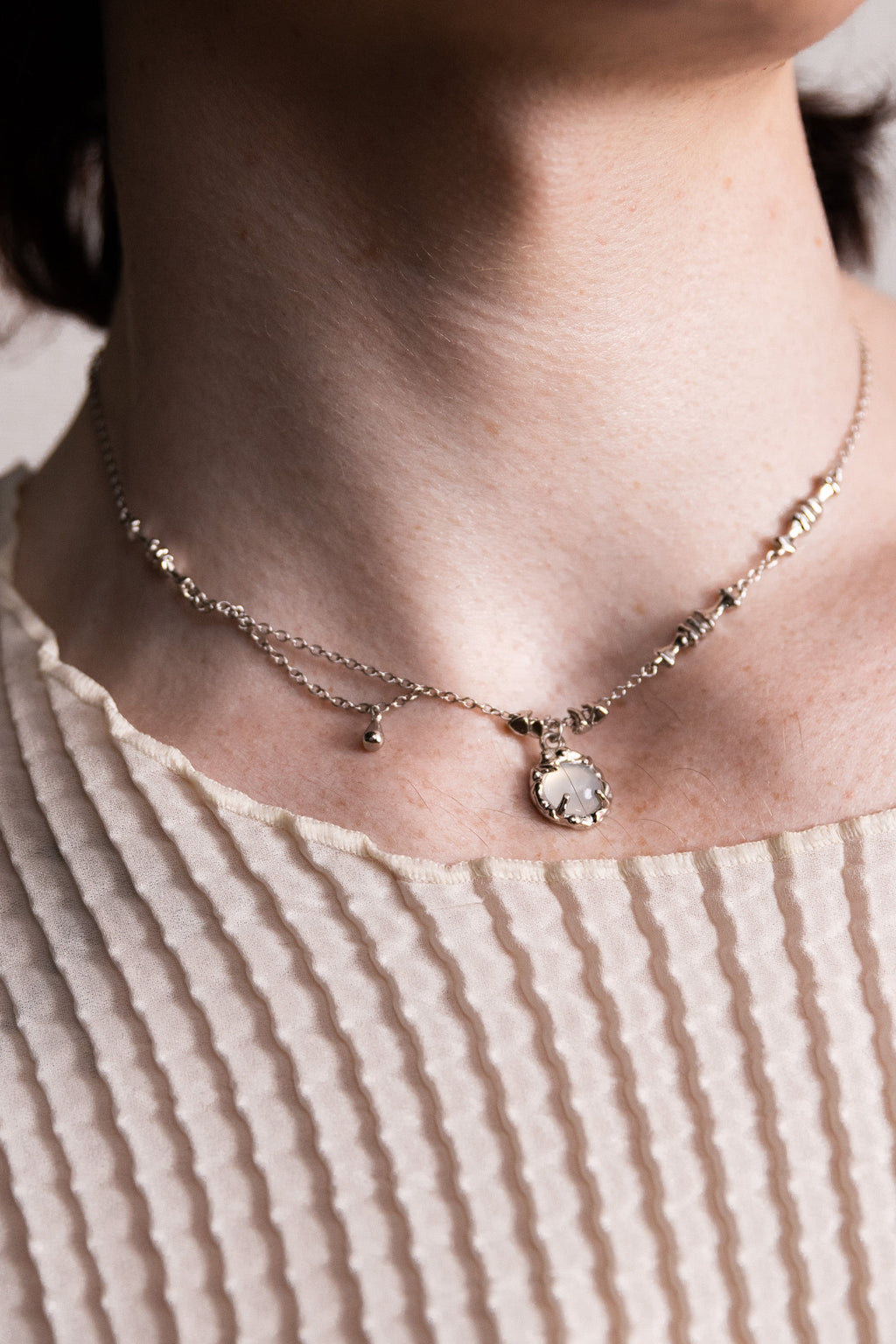 Late to Work Necklace Midnight Necklace