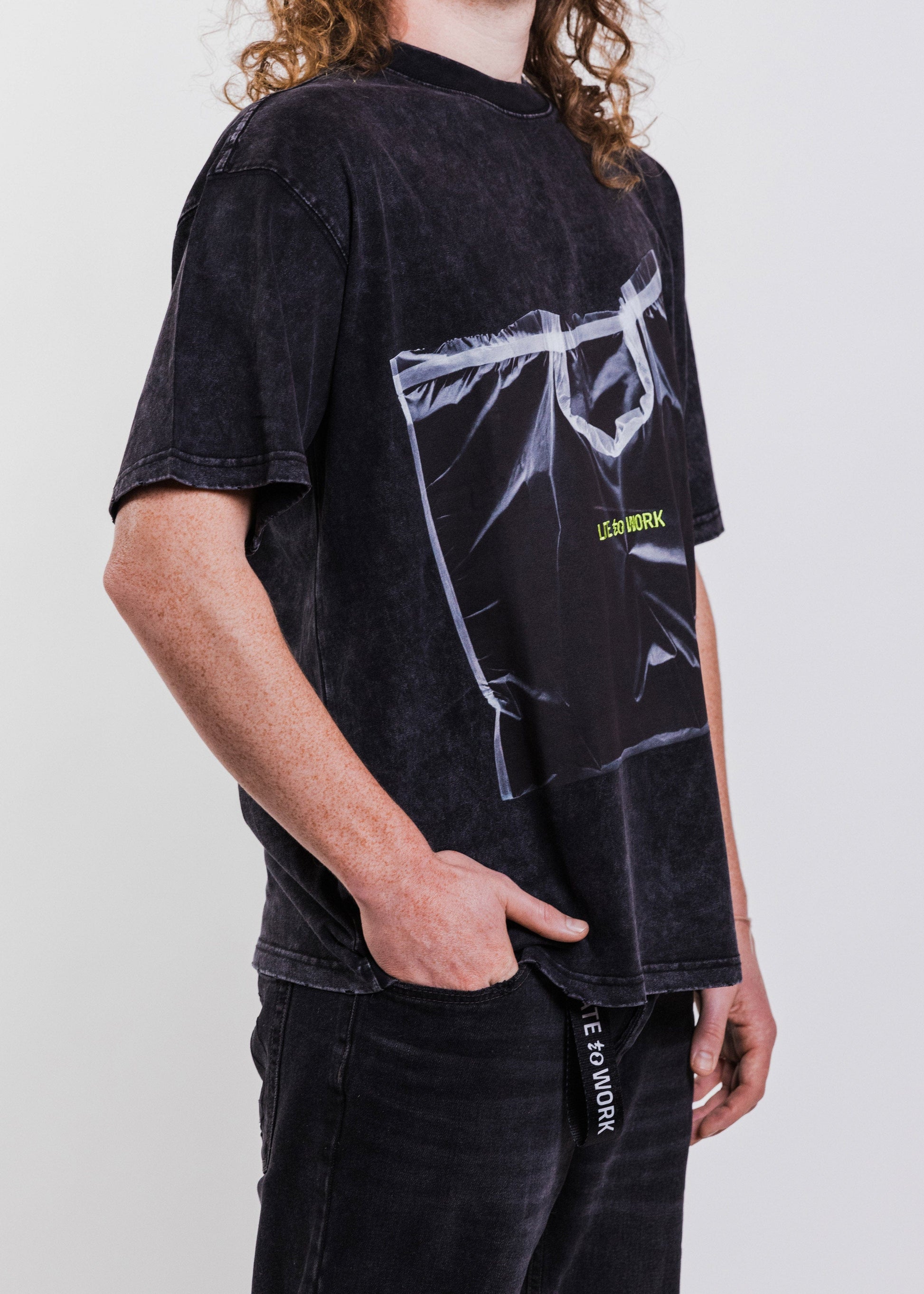 Late to Work Reusable Graphic Tee