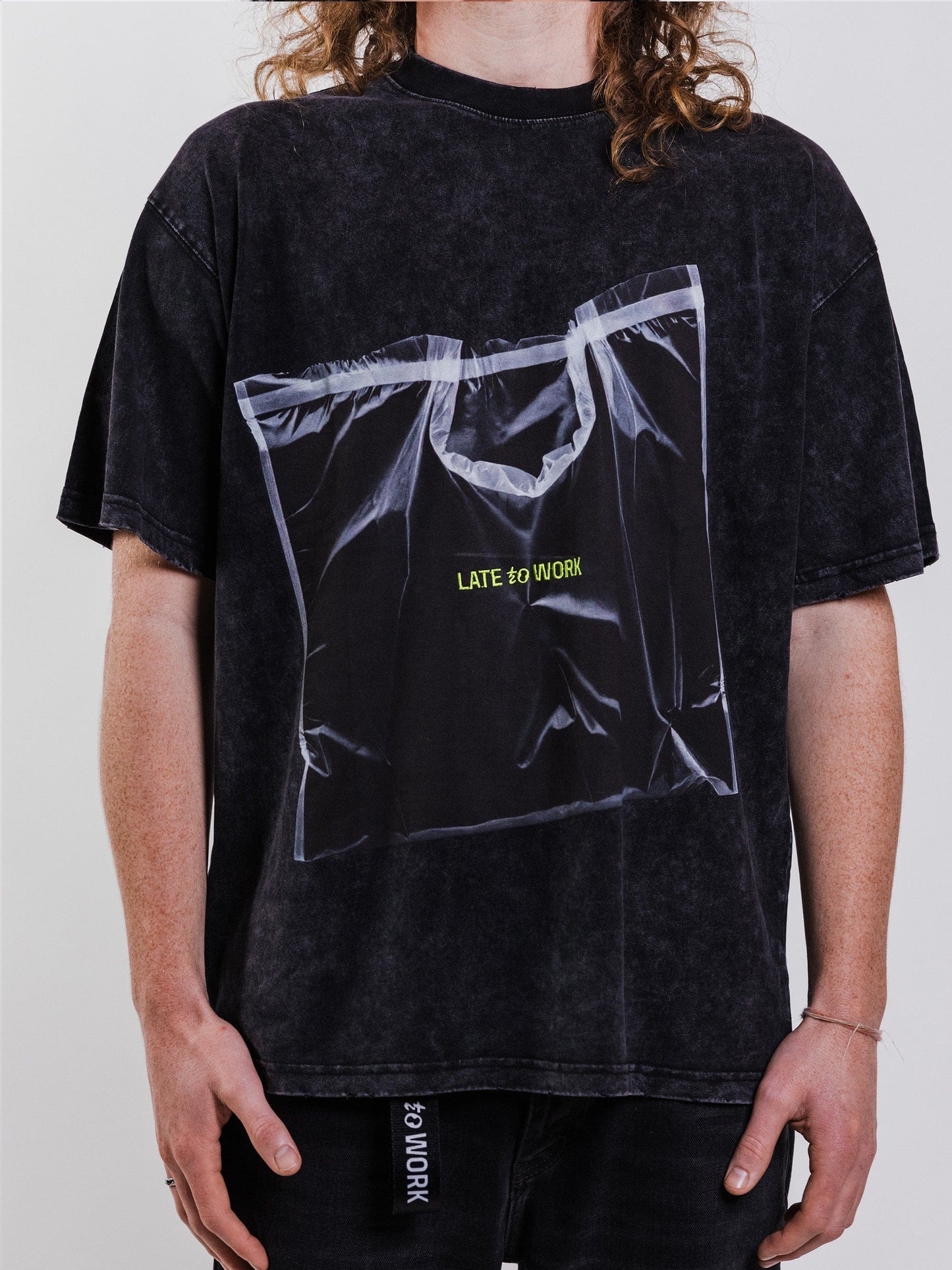 Late to Work Reusable Graphic Tee