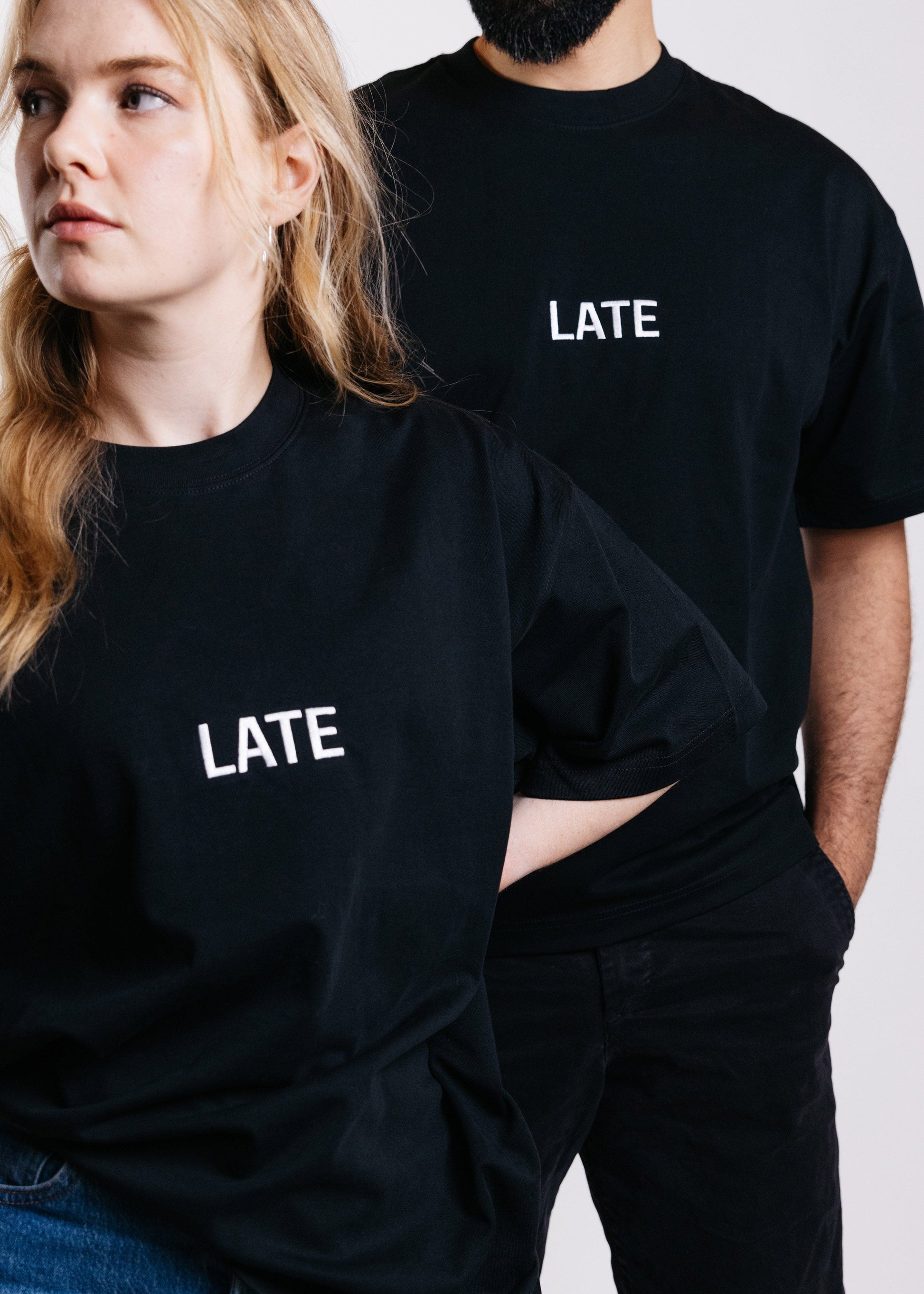 Late to Work The Late Tee: Black