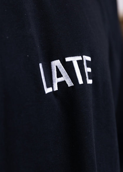 Late to Work The Late Tee: Black