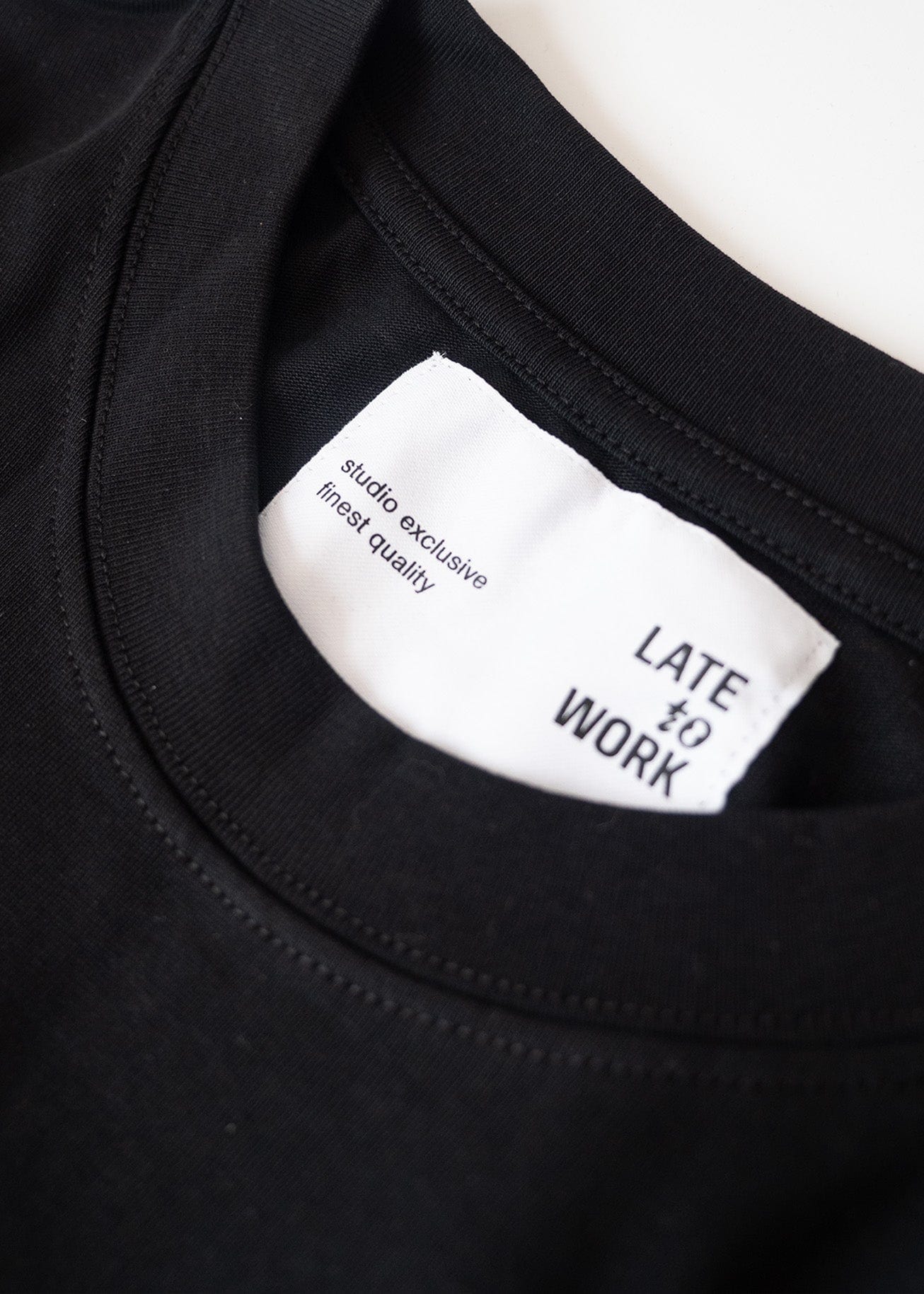 Late to Work The Late Tee: Black