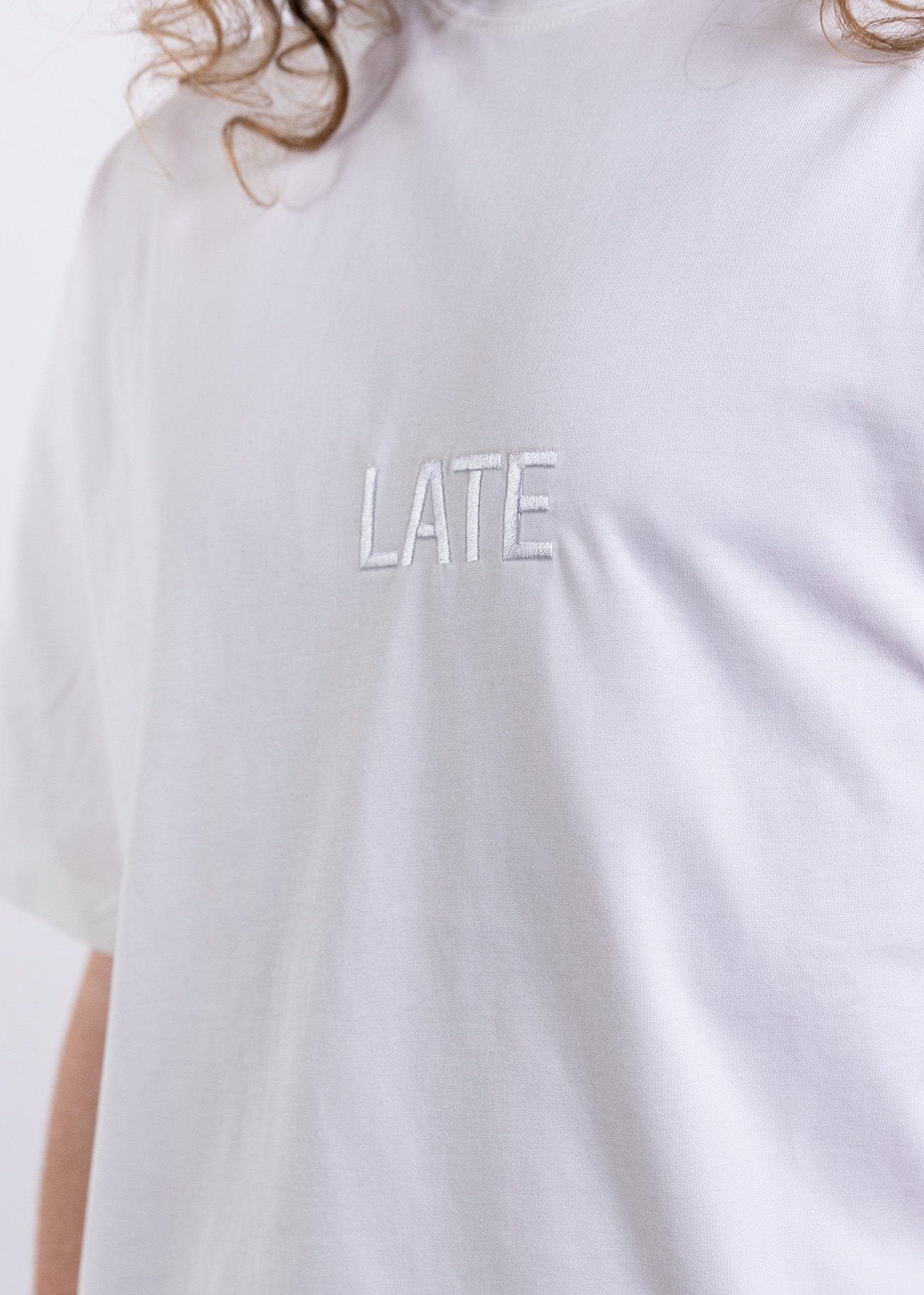 Late to Work The Late Tee: White