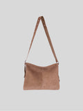 Medium Kite Bag in Desert Suede on a plain grey background