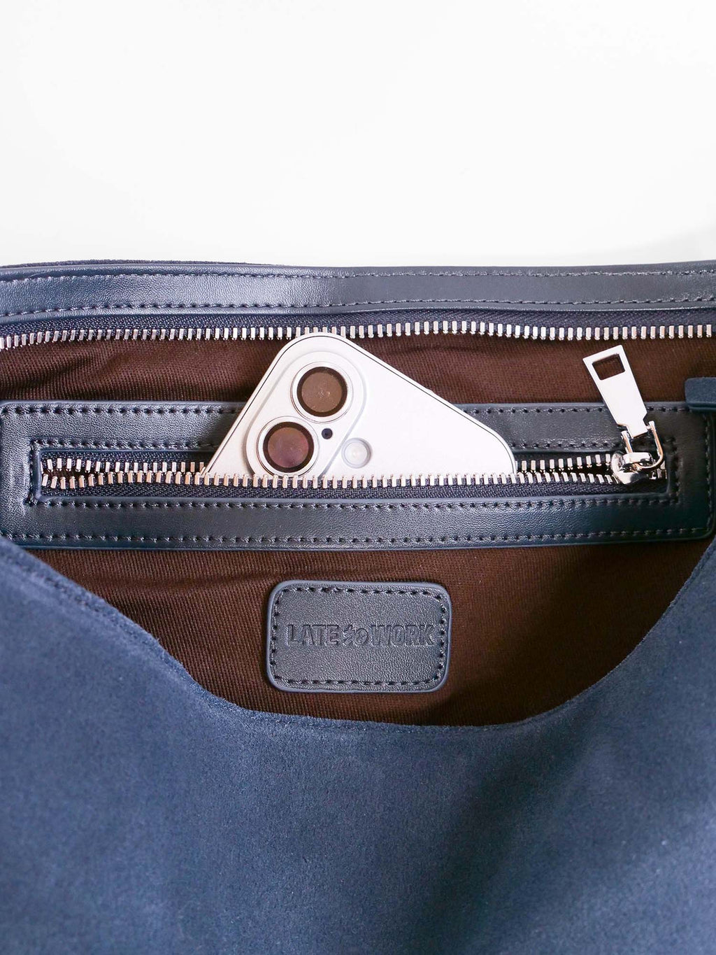 Kite Bag Medium: Navy Nubuck