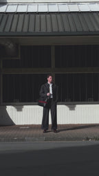 Reed Woven Bag: Ink & Maroon