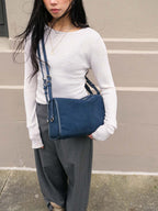 Willow Bag Small: Navy Nubuck